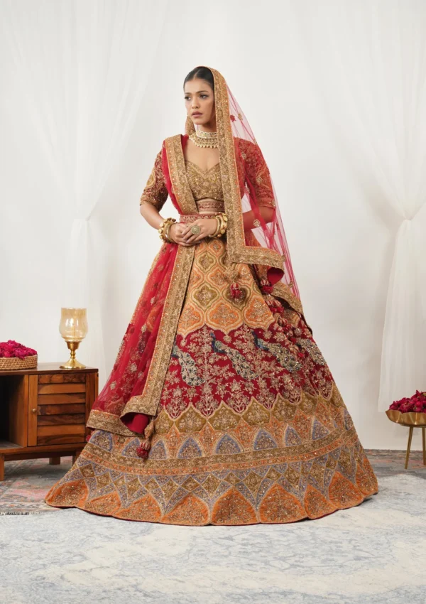 GCBR0043080_MAROON_MULTI_7 Lehenga Choli with Zardozi, Sequins, and Cutdana Work